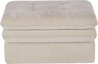 Maisons du monde Puf-arc&oacute;n de tela reciclado beige