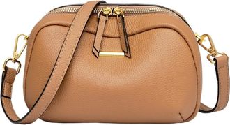 Generic Compatible For Brand Genuine Leather Handbag Women Shoulder Crossbody Bag Ladies Tote Female Messenger(Orange)