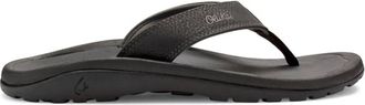 Olukai Mens Ohana Beach Sandals In Black / Dark Shadow