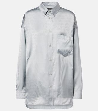 Balenciaga Monogram jacquard satin shirt