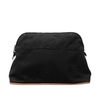 Herm&egrave;s Pre-owned Katoenen Pouch - Dames - Pre-owned - Zwart - Maat: ONE Size Katoen