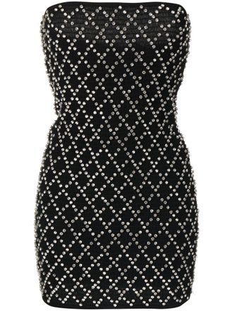 Retrof&ecirc;te Felicity crystal-embellished strapless minidress - women - Viscose - M - Black
