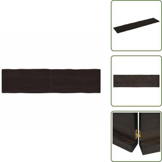 vidaXL Tavolo pieghevole - vidaXL Piano Tavolo Marrone Scuro 200x50x(2-4)cm Rovere Non Trattato - Tavolo per casa