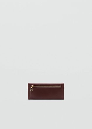 Mango Portafoglio falda bottone gioiello bordeaux - Donna - Taglia unica - MANGO