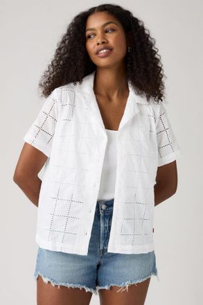 Levi's Albie Novelty Camp Shirt - Donna - XS - Bianco / Bright White