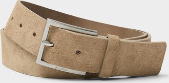 HUGO BOSS Mens Beige leather belt