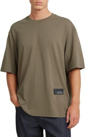 G-Star Badge Boxy Organic Cotton T-Shirt in Turf at Nordstrom, Size X-Large