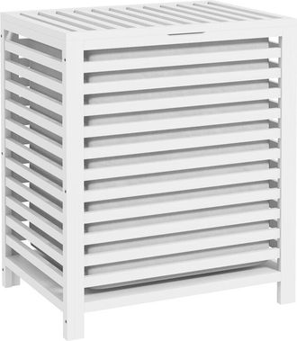 HOMCOM Cesto Para Ropa Sucia De Bamb&uacute; Capacidad De 55l Cesta Para La Colada Con Tapa 2 Asas Y Bolsa Extra&iacute;ble Forma De Rectangular 50x36x60 Cm - Homcom