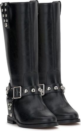 Jessica Simpson Milley Studded Moto Boot Womens Boots Black : 6.5 M, Leather/Rubber
