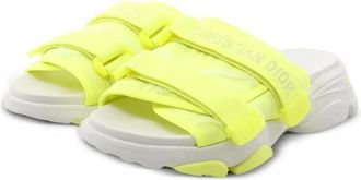 Dior 2010s D-Wander logo-detail strap sandals - Yellow