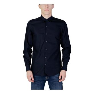 Antony Morato Blauwe Klassieke Knoopshirt - Heren - Casual Overhemden - Blauw - XS - Katoen - Overhemden
