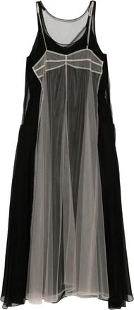 Quetsche Abito semi trasparente - Nero