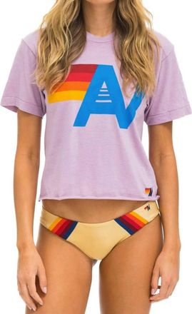 Aviator Nation Logo Boyfriend Tee In Mauve