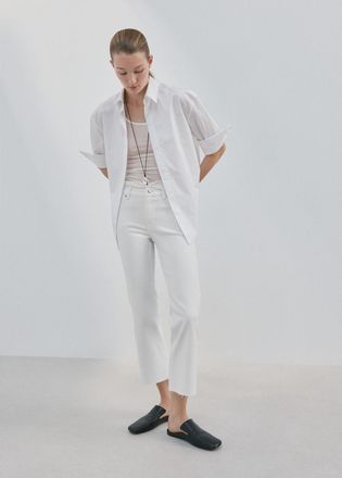 Mango Jeans Sienna flare crop bianco - Donna - 36 - MANGO