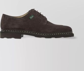 Paraboot avignon/griff suede lace-up shoes with rubber sole