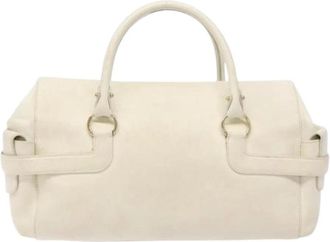 Ferragamo Pre-owned Handbags, female, White, Size: ONE SIZE Pre-owned Leather Handbag
