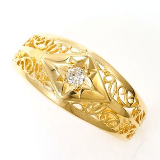 C&A Yellow Gold Yellow Gold (18K) Band Ring (Pre-Owned)
