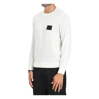 A|X Armani Exchange Pullover met ronde hals - Heren - Truien - Wit - Maat: 2XL Wol