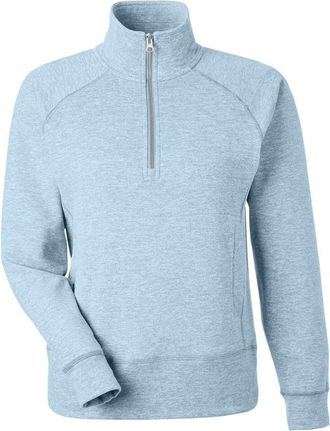 J. America Womens Electric Fleece Quarter-Zip Sweatshirt