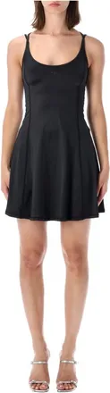 Diesel Kleedjes, Dames, Zwart, S, Nylon, D Immy Mini Jurk