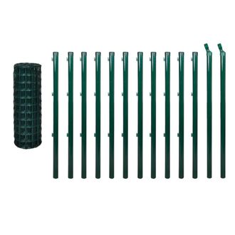 Berkfield Home Euro Fence Steel 25x0.8 m Green