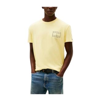 Tommy Hilfiger T-Shirts, male, Yellow, Size: M Logo T-Shirt