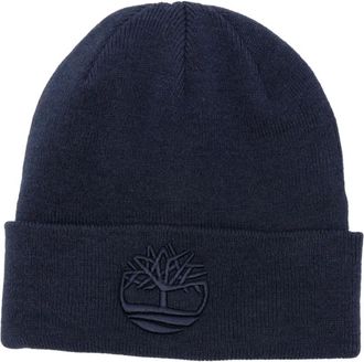 Timberland embroidered-logo beanie - women - Polyester/Acrylic - One Size - Blue