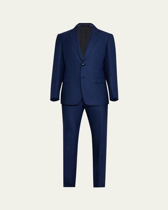 Giorgio Armani Mens Micro-Houndstooth 210G Suit