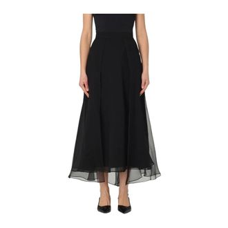 Brunello Cucinelli Layered Midi Skirt - female - Brunello Cucinelli - Midi Skirts - Black - XS - Skirts