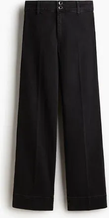 H&M Wide High Jeans in Dark Denim Gray at Nordstrom, Size 18