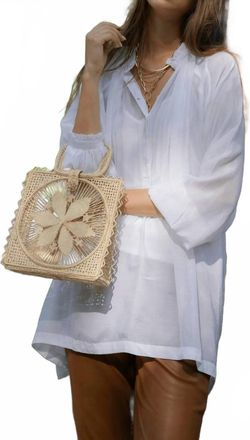 Guadalupe Design Tatiana Button Down Shirt In White