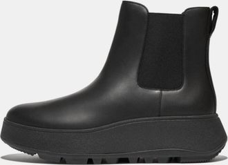 FitFlop Fit Flop Dames/Dames F-Mode Leren Flatform Chelsea Laarzen (Zwart)
