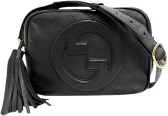 Gucci Pre-owned Blondie Crossbody Bag - Dames - Vintage Schoudertas - Zwart - ONE Size - Leer - Vintage