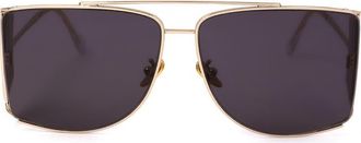 Retro Superfuture 63mm Butterfly Sunglasses in Gold at Nordstrom Rack