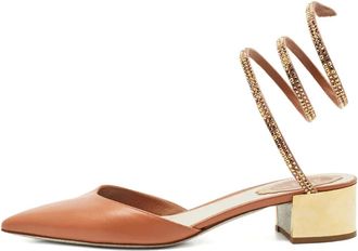 Rene Caovilla 40 mm pumps met kristallen - Bruin