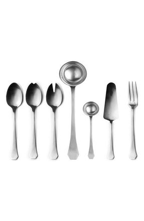 Mepra Moretto 7-Piece Serving Set in Stainless Steel at Nordstrom