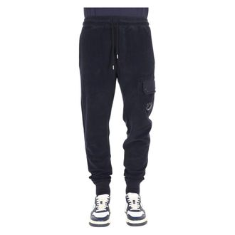 C.P. Company C.P. Company - Pantalones de ch&aacute;ndal de algod&oacute;n cepillado - Trousers - Hombre - Azul - L