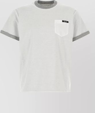 Prada reversible cotton t shirt chest pocket contrast