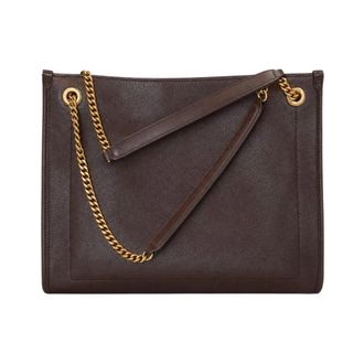 Ralph Lauren Borsa a Spalla in Pelle - - Bags - Donna - Marrone - ONE SIZE