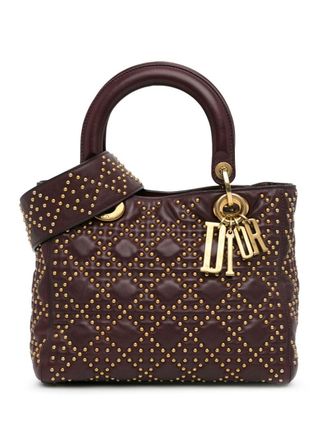 Dior 2017 Medium Lambskin Cannage soepele Lady Dior boekentas - Rood