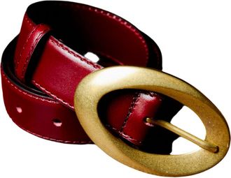 Fortela Teodora Leather Belt in Burgundy at Nordstrom, Size 100