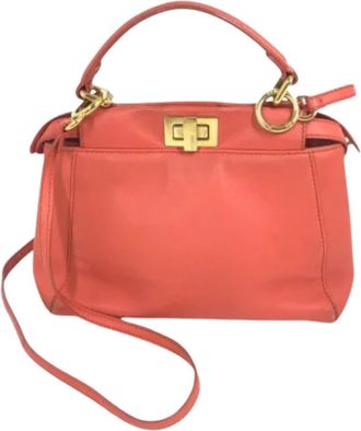 Fendi Pre-owned Leather fendi-bags - Dames - Vintage Handtas - Roze - ONE Size - Vintage