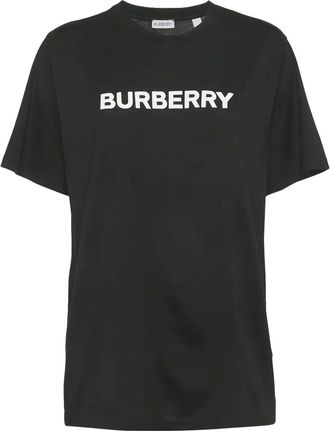 Burberry T-shirt in cotone con logo - Nero