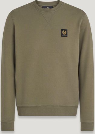 Belstaff Sweatshirt Mens Cotton Fleece True Olive Size 2XL