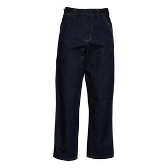 Carhartt Work in Progress Carhartt Wip, Wide Trousers, male, Blue, Size: W27 Single Knee Pant