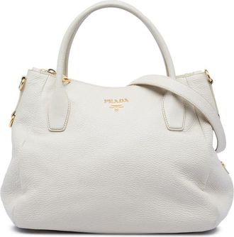 Prada Pre-owned Prada Vitello Daino Zip Top Convertible Tote Ladies 6FOA0KSLR2LN1PCZ