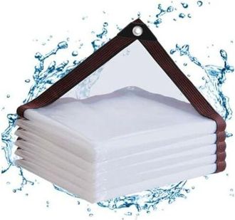 OEM Lona Transparente Con Ojales, Impermeable, Lona Transparente De 2x3 M Para Plantas De Exterior, Invernaderos, Muebles De Jard&iacute;n, Refugios Para Animale