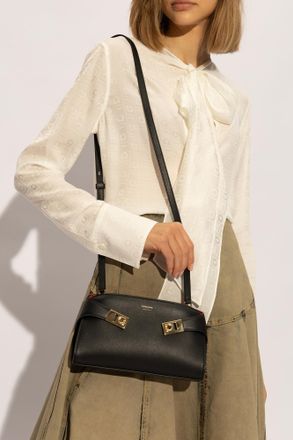 Ferragamo Hug Shoulder Bag, Womens, Black