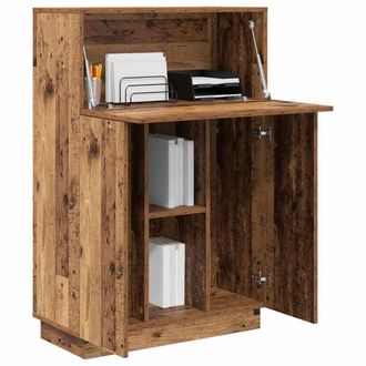 Berkfield Home Durable Brown Writing Desk Old wood Engineered wood Medium