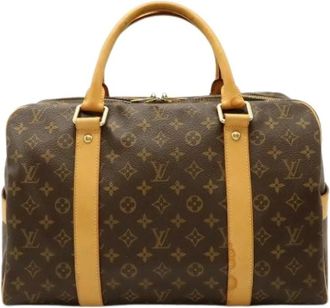 Louis Vuitton Tweedehands Canvas Louis Vuitton tassen - Dames - Vintage Weekendtas - Bruin - ONE Size - Vintage